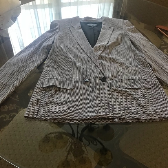 Jones of New York Blazer - Herringbone Print - Picture 1 of 3